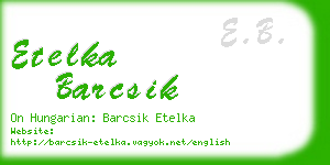 etelka barcsik business card